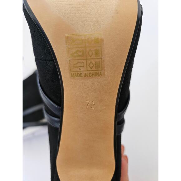 Journee Collection Women's Samara Peep Toe Stiletto Boots Size 7.5 Black - Picture 6 of 7